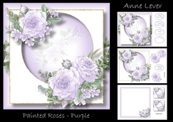Painted Roses - Purple