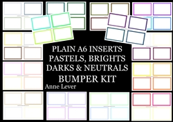 Plain Inserts A6 Pastel, Bright, Dark & Neutrals Bumper Kit