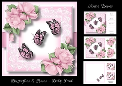 Butterflies & Roses - Baby Pink