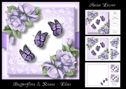Butterflies & Roses - Lilac