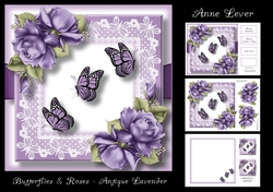Butterflies & Roses - Antique Lavender