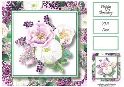 Lush Blooms 3 8x8
