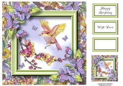 Colourful Spring Bird 3 8x8