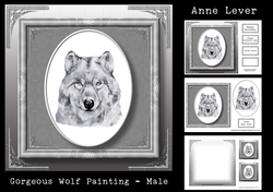 Gorgeous Wolf Painting - Male
