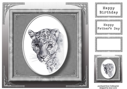 Gorgeous Leopard Painting - Male 8x8
