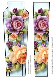 Art Deco Floral Lge DL - English Roses