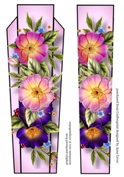 Art Deco Floral Lge DL - Wild Roses