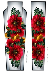 Art Deco Floral Lge DL - Poppies
