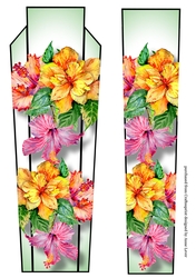 Art Deco Watercolour Lge DL - Hibiscus