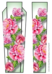 Art Deco Watercolour Lge DL - Pink Roses