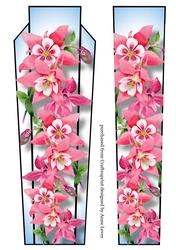 Art Deco Watercolour Lge DL - Aquilegea