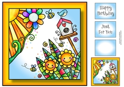 Bright Happy Spring 1 8x8
