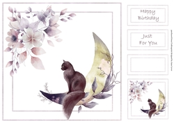 Muted Floral moon 1