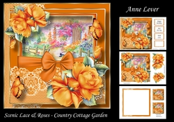 Scenic Lace & Roses - Country Cottage Garden