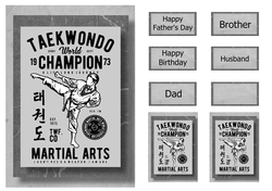 Retro Martial Arts A5 Poster -Taekwondo