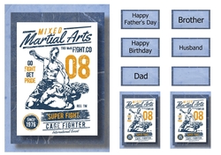 Retro Martial Arts A5 Poster - Cage Fighting