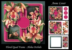 Floral Quad Frame - Aloha Orchids