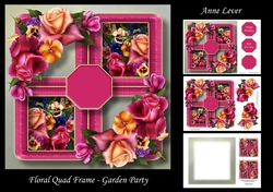 Floral Quad Frame - Garden Party