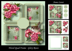Floral Quad Frame - Glory Roses