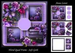 Floral Quad Frame - Soft Goth