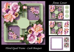 Floral Quad Frame - Lush Bouquet