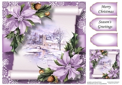 Christmas Parchment Scroll 1 8x8