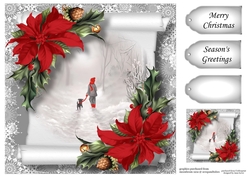 Christmas Parchment Scroll 8 8x8