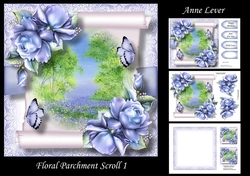 Floral Parchment Scroll 1
