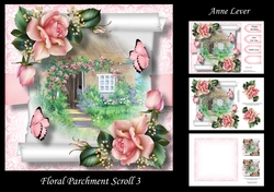 Floral Parchment Scroll 3