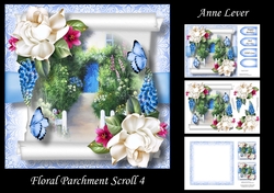 Floral Parchment Scroll 4