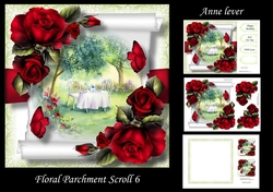 Floral Parchment Scroll 6