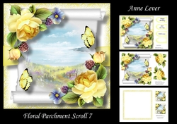 Floral Parchment Scroll 7