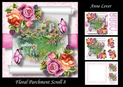 Floral Parchment Scroll 8