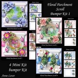 Floral Parchment Scroll Bumper Kit 1