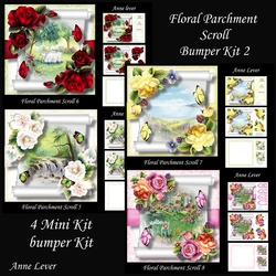 Floral Parchment Scroll Bumper Kit 2