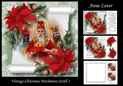 Vintage Christmas Parchment Scroll 1