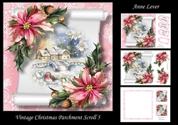 Vintage Christmas Parchment Scroll 5