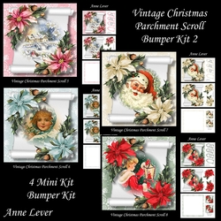 Vintage Christmas Parchment Scroll Bumper Kit 2