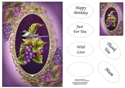 Framed Grapes A5 Topper