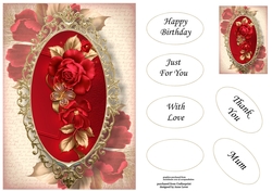 Framed Royale Roses A5 Topper