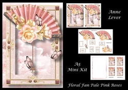 Floral Fan Pale Pink Roses
