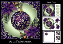 The Gold Floral Bauble 1