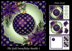 The Gold Snowflakes Bauble 1