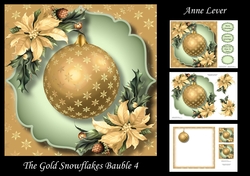 The Gold Snowflakes Bauble 4