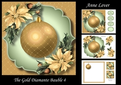 The Gold Diamante Bauble 4