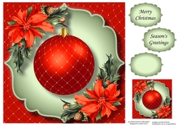 The Gold Diamante Bauble 3 8x8