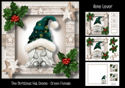 The Christmas Hat Gnome - Green Female