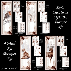 Sepia Christmas Lge DL Bumper Kit