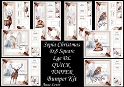 Sepia Christmas QUICK TOPPER Bumper Kit