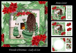Fireside Christmas - Lady & Cat